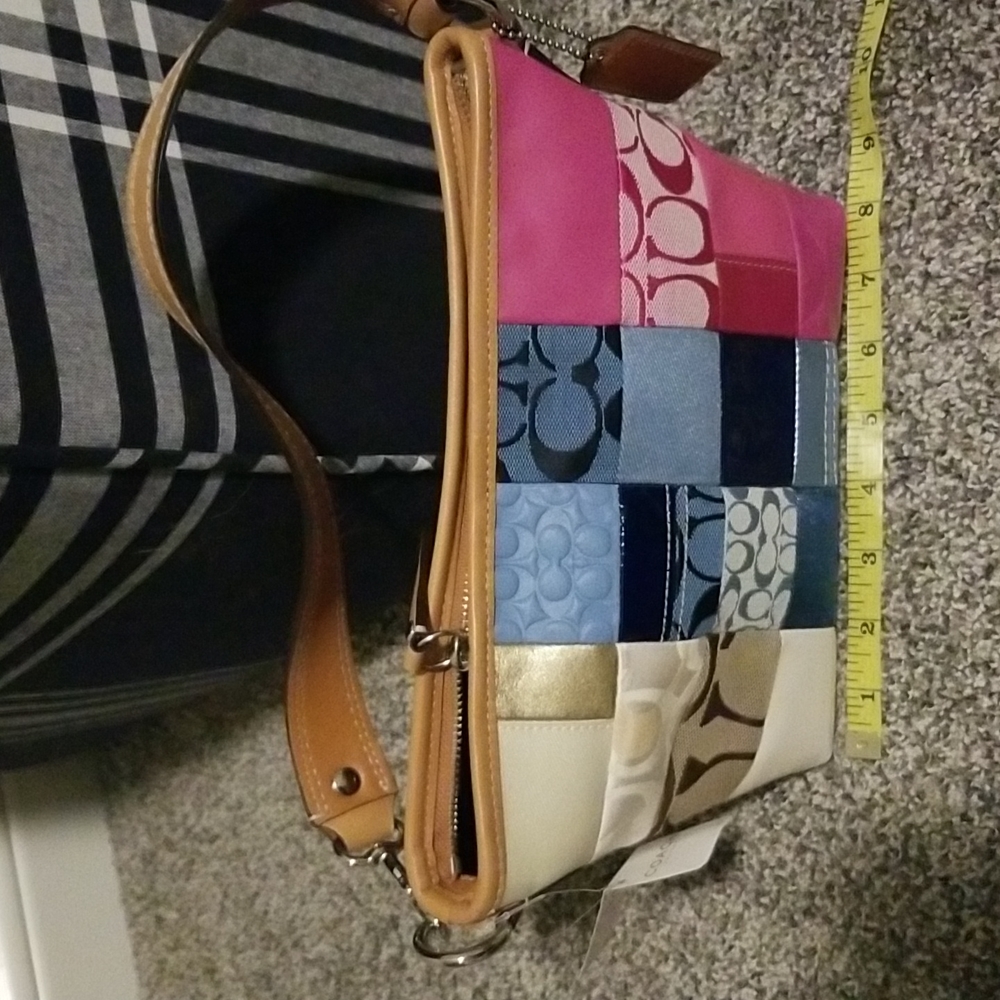Brand New With Tags Multicolor Patchwork Coach Handbag
